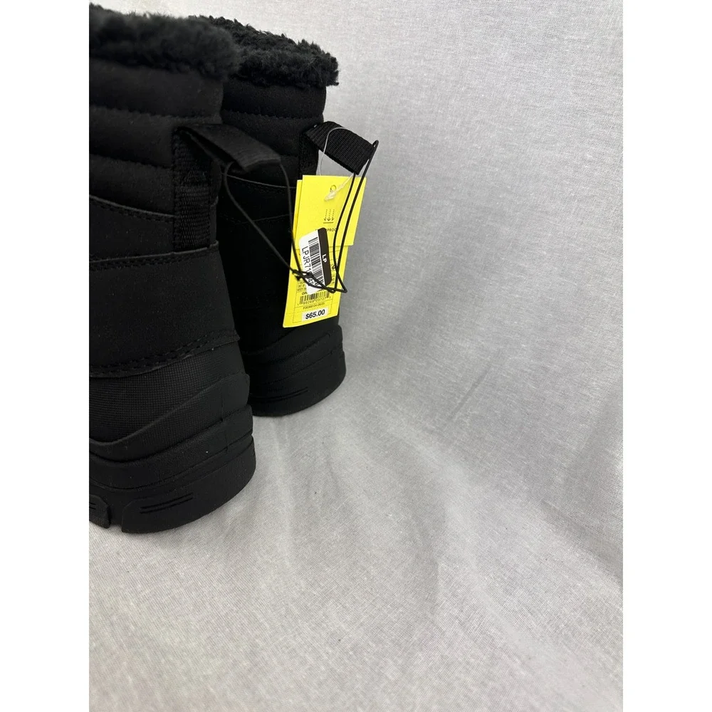 All in Motion Mens Waterproof Winter Boots‎ Black Faux Fur Lined Size 11 NEW